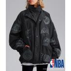 コート アウター NBA公式 ロゴ刺繍 バルーンジャケット レディース メンズ