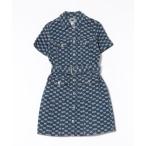 ワンピース ビスコース ブレンド ミニ ドレス