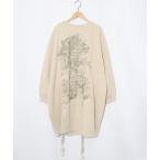 ショッピングIS ワンピース 553246：ツリーハウス柄裏毛×裾ドロストワンピース