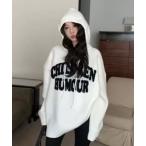 ニット セーター ロゴニットパーカー レ