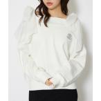 トレーナー スウェット 2WAYチュールオフショルスウェットトップス 秋服 冬服 レディース