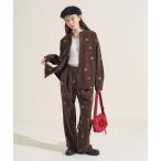 ショッピングコーデュロイ ブラウス シャツ 「セットアップ対応」ベロアライク フラット コーデュロイ 小花柄シャツ レディース