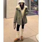 ミリタリージャケット モッズコート ボアライニング ミリタリージャケット レディース