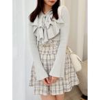 ニット セーター ラッフルタイニット レ