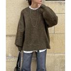ニット セーター MIX糸モヘアライクニット レディース
