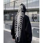 セーター ニット 「NOWLE」スカルボーン バック デザイン フーディー ニット メンズ レディース