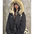 ブルゾン アウター ファー付きフード ミリタリーブルゾン/ミリタリージャケット 韓国ファッション アウター 防寒アウター 秋冬 レディース メンズ