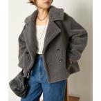 コート アウター ボアダブルジャケット レディース