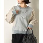 tシャツ 配色ドルマンダンボールカットソー レディース