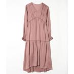 「SNIDEL」 長袖ワンピース ONE SIZE ピンク レディース