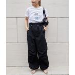 [Firsthand] брюки-карго свободный черный женский 