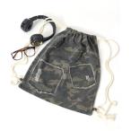 デイバック リュック デニムパンツ風ナップサック/デニム/レオパード/カモフラ メンズ レディース ユニセックス レディース メンズ