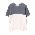 [URBAN RESEARCH Sonny Label] короткий рукав вязаный LARGE темно-синий мужской 