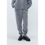 ショッピングカシミア パンツ ウールカシミアダブルフェイスリブパンツ レディース