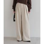 ショッピングウール パンツ ウールタッチタックパンツ レディース