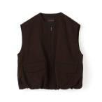 ベスト ジレ ウールギャバジン バルーンジレ レディース