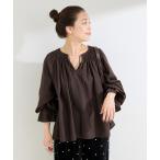 ブラウス シャツ ウォッシャブル / ギャザーネックボリュームブラウス レディース