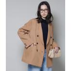 ショッピングnano ジャケット テーラードジャケット ストレッチサージダブルジャケット(セットアップ可) レディース