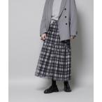スカート オンブレーチェックチュールスカート