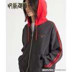 ショッピング呪術廻戦 パーカー 「呪術廻戦」「ZOZO期間限定販売」サイドライン配色 オーバーサイズ 裏起毛ジップアップパーカー「セットアップ対応」 メンズ レディース