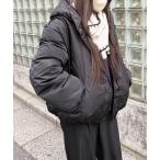 ダウンコート ダウンジャケット バルーンフードダウンジャケット レディース