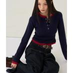 ニット セーター レイヤードヘンリーニット レディース