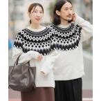 ショッピング柄 セーター ニット 真冬の正解 求心柄 モール ニット メンズ