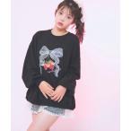 tシャツ 「ニコラコラボ」レースルーズチュニックスウェット キッズ 子供服 女の子