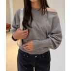 ショッピングオフショルダー ニット セーター オフショルダーニット レディース