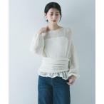 ショッピングスパンコール ニット セーター スパンコールモヘヤルーズニット レディース