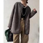 コート アウター 「WEB限定」リバーシブルフェイクムートンコート レディース