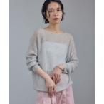 ニット セーター カシミヤリネン シアーニットプルオーバー レディース