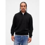 トレーナー スウェット ヘビーウェイト オーバーサイズ GAPロゴ ハーフジップ プルオーバー メンズ