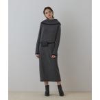 ワンピース バイカラーオフショルニットワンピース