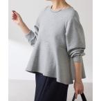 tシャツ 袖ビジューペプラムカットソー レディース