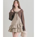 ショッピングワンピ ワンピース ニットボレロセットワンピ