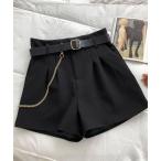 パンツ ダブルタックショートパンツ レディース