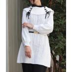 チュニック レースアップニットチュニック