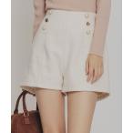 パンツ ハイウエストマルチボタンショートパンツ レディース