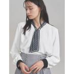 ブラウス シャツ スカーフタイパールブラウス レディース