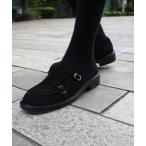 ショッピングスウェード ローファー 「STATUS」スウェードバックル ローファー レディース