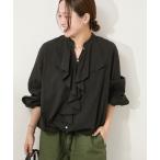 ブラウス シャツ 「WEB限定追加3」ボイルストライプフリルブラウス レディース