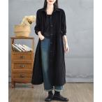 シャツワンピース コーデュロイシャツワンピース