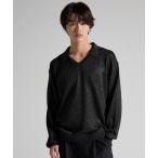セーター ニット 「Parts Lab.」Metallic Knit Polo Shirt / メタリックニットポロシャツ メンズ レディース