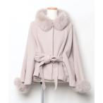 ショッピング毛皮 「NOELA」 ポンチョ FREE ベージュ レディース