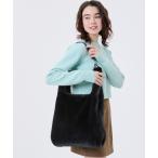 トートバッグ FUR SHOULDER TOTE ブラックフラッフィーファー レディース
