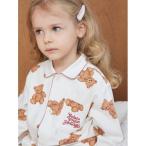 ショッピングネルシャツ パジャマ 「HOLIDAY」「KIDS」ベア柄ネルシャツ キッズ 子供