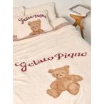 ベッド 寝具 「Sleep」「HOLIDAY」 スノーベア ジャガードマルチカバー