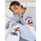 パジャマ ルームウェア 「HOLIDAY」スキーベアジャガードロングパンツ レディース