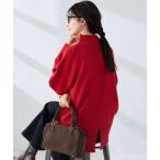 ショッピングパープル ニット セーター 「洗える/静電気が起きにくい」バックスリットニット レディース